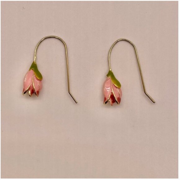 ⭐️❤️ FREE Tulip Floral Flower Hipster Hippie Art Chic Glam Girly Modern Earrings - Picture 2 of 10